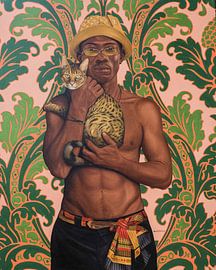 Confident Man With Cat by Damilare Jamiu
