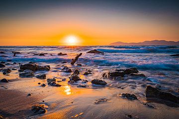 Sunset on the beach of Kos by Marcus Beckert