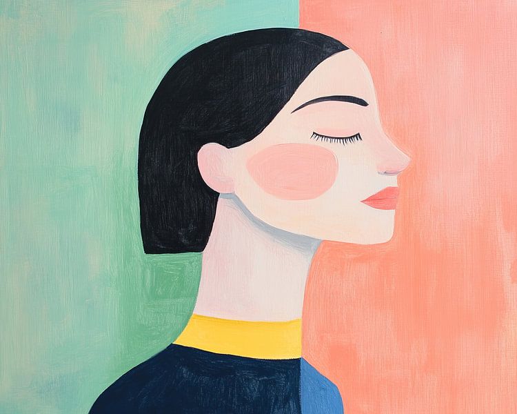 Female portrait Pastel by Wonderful Art