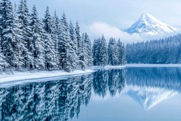 Winter berglandschap van Poster Art Shop