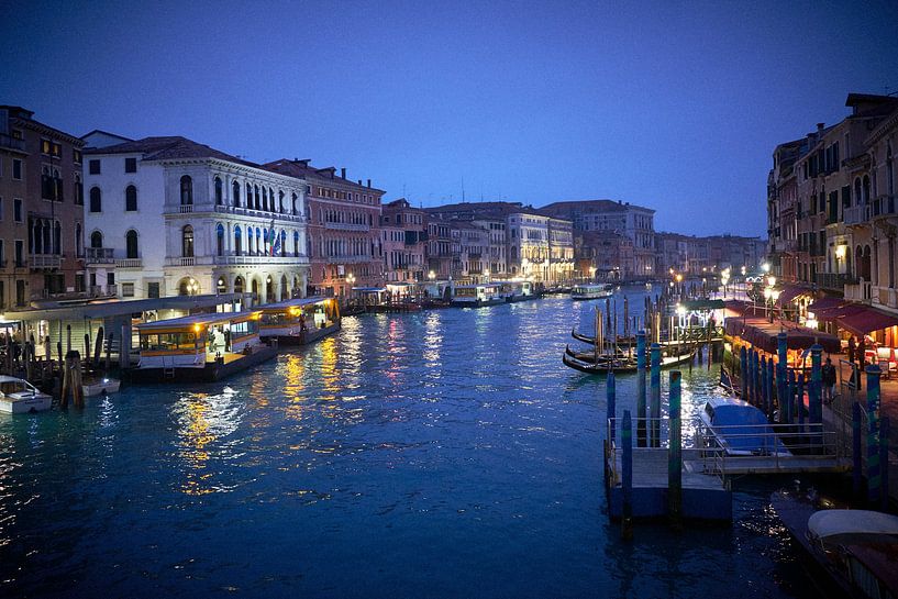 Venedig Kanal Grande in der Nacht von Karel Ham