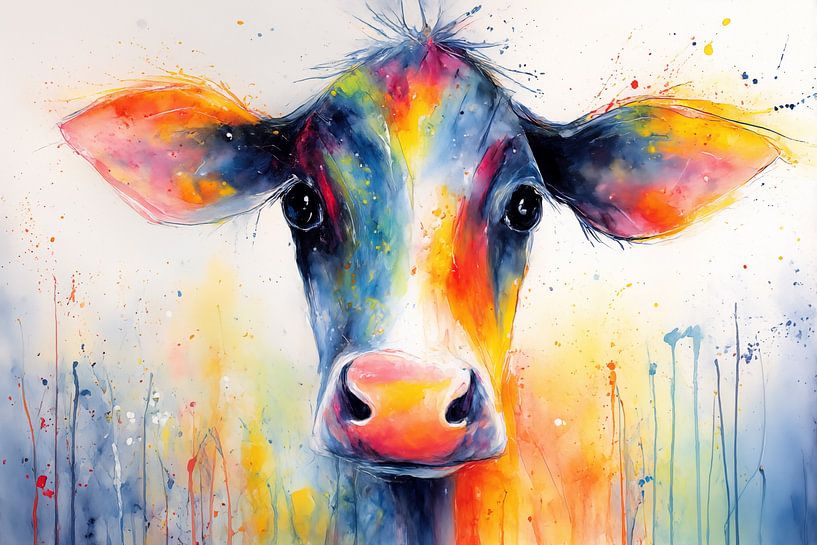 Colourful cow by Black Coffee