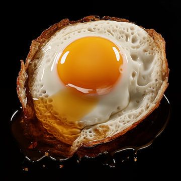 Portrait d'un œuf au plat sur The Xclusive Art