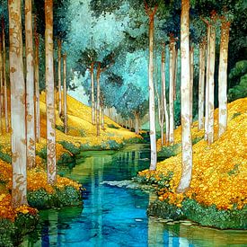 Forêt de Klimt style 16 sur JBJart Justyna Jaszke