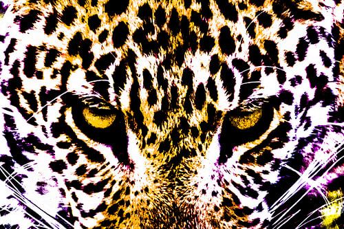 De blik van een luipaard - een artistieke bewerking