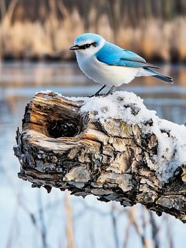 Vogeltje Stille bewaker van de winter van Max Steinwald