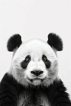 Panda in zwart-wit van Poster Art Shop