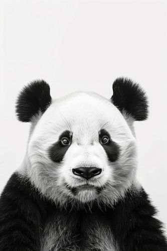 Panda in zwart-wit