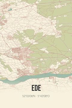 Vintage landkaart van Ede (Gelderland) van Stad & Wand