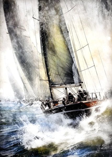 Yacht racing boats #sport by JBJart Justyna Jaszke