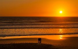 Sunset in Carcans-plage by Hilke Maunder