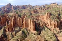 Gebergten bij Zhangye, China