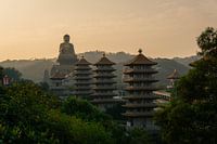 Sunset at Fo Guang Shan monastery in Kaohsiung, Taiwan