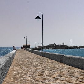 Straße im Wasser in Cádiz von Leticia Spruyt