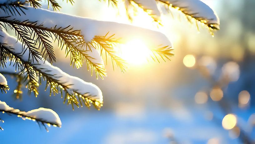 Cristaux de givre et rayons de soleil par Jean Pierre