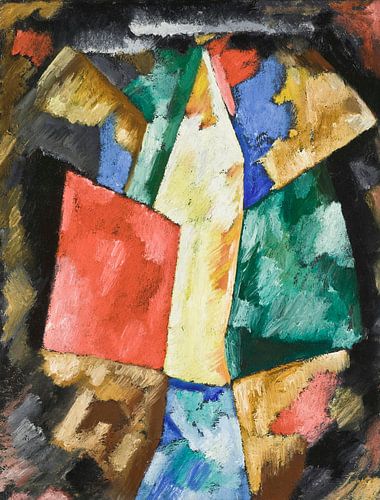 Abstractie: Blauw, geel en groen, Marsden Hartley