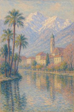Winterlicht in Meran - Monet-inspirierte italienische Alpen