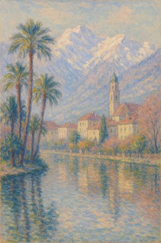 Winterlicht in Merano - Italiaanse Alpen met Monet-inspiratie