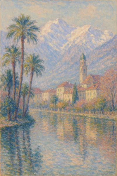 Winterlicht in Meran - Monet-inspirierte italienische Alpen von Travel Shop
