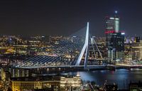 The Erasmus Bridge in Rotterdam by MS Fotografie | Marc van der Stelt thumbnail