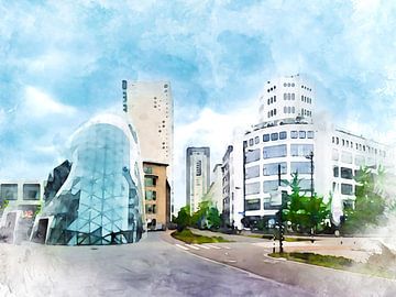 Eindhoven, Lichtturm und De Blob von Danny de Klerk