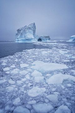 Een zee van ijs van Elisa in Iceland
