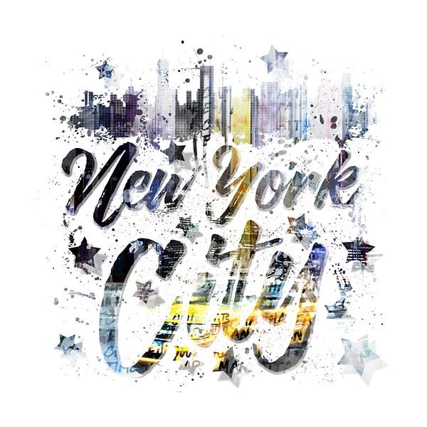 City-Art NYC Collage | Typografie von Melanie Viola