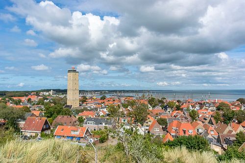 Terschelling, zicht over West Terschilling met de Brandaris vuurtoren