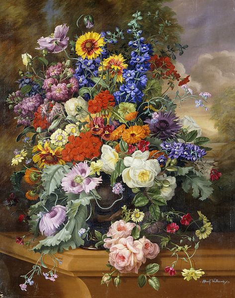 Stilleven van bloemen van Albert Williams