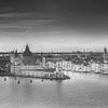 Skyline Panorama von Venedig in Italien. Schwarzweiß Bild. von Manfred Voss, Schwarz-weiss Fotografie