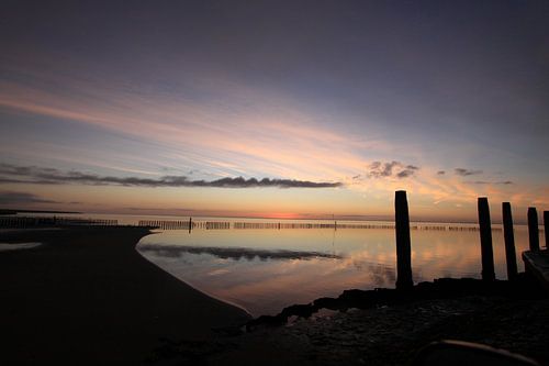 Ameland/Zonsopkomst op het wad