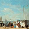 Strand Szene bei Trouville, Eugène Boudin von Liszt Collection