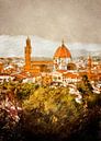 Italië Firenze landschap #firenze van JBJart Justyna Jaszke thumbnail