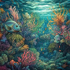 Fisch malen Fisch von ARTEO Gemälde