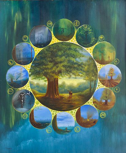 The oak: the life cycle of a tree in a kaleidoscope