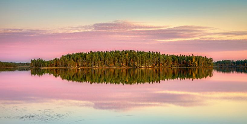 Finnish evening by the lake by Judith Kuhn