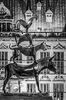 Die Bremer Stadtmusikanten in Bremen - Schwarzweiss