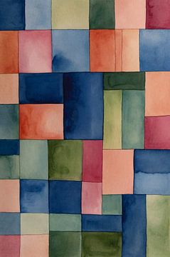 Watercolour blocks by De Muurdecoratie