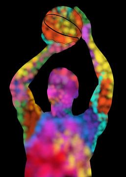 Basketball in pop art van IHSANUDDIN .