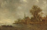 Flusslandschaft, Jan van Goyen von Meisterhafte Meister Miniaturansicht