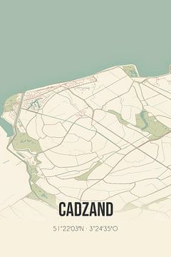 Vintage map of Cadzand (Zeeland) by Prints of Place