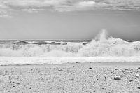 Waves crashing in Greece