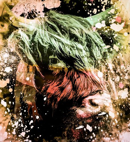 Portrait Scottish Highlander Digital Art