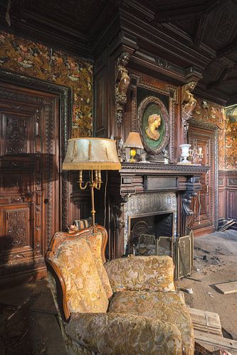 openhaard kamer verlaten kasteel