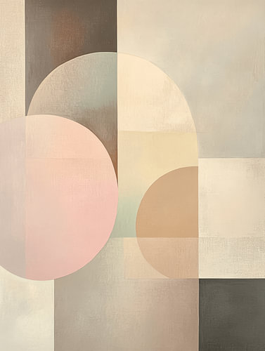 Geometrische Formen in sanften Farben