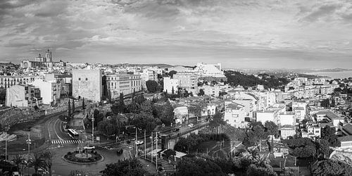 Uitzicht over Tarragona in Zwart-Wit, Spanje