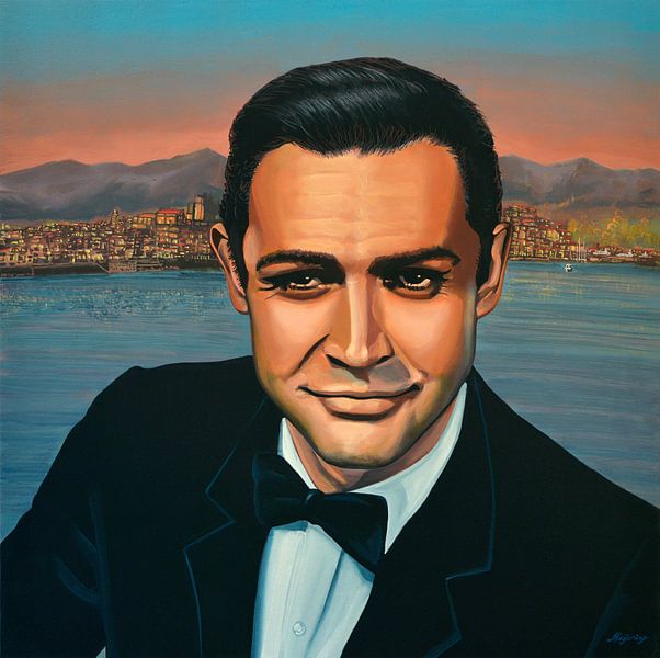 Peinture de Sean Connery en tant que James Bond par Paul Meijering