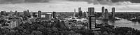 Panorama Skyline Rotterdam Euromast Zwart Wit van Vincent Fennis thumbnail