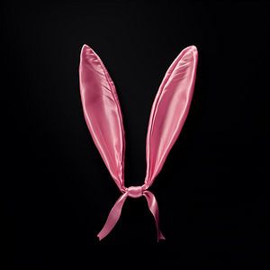 Pink playboy bunny rabbit ears portrait