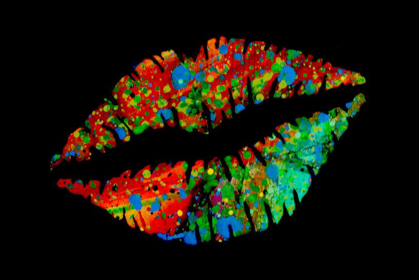 Multi-colour lips by Fred Odle
